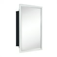 thumbnail image 6 of TEHOME Chrome Metal Framed Recessed Bathroom Medicine Cabinet with Mirror 16 x 24'', 6 of 7