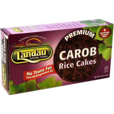 Landau Kosher Premium Rice Cakes Carob Individually Wrapped 6 Pack - 5 OZ
