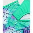 thumbnail image 6 of ZXLBBD Girl Swimsuits 3 Piece Scale Bathing Suit Cute Print Bikini Sets with Cover Ups Skirt Kids Water Play Holiday Summer Pool Beach, 6 of 6