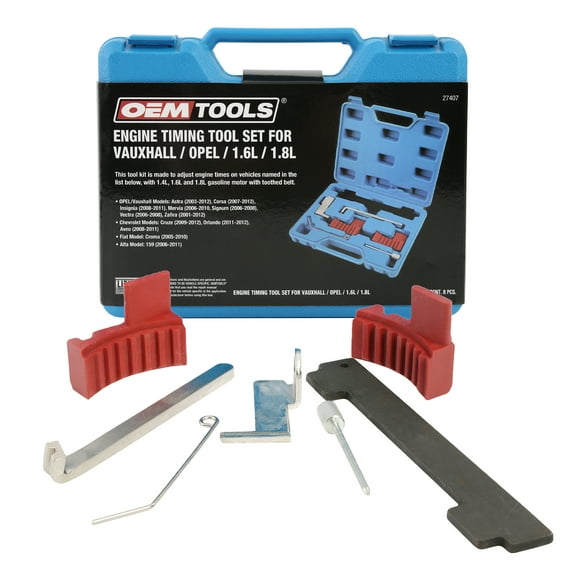 OEMTools Engine Timing Tool Set for Vauxhall/Opel 1.6L/1.8L, 8 Piece