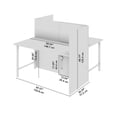 thumbnail image 2 of Scranton & Co Bureau en Bois 60W pour 2 Personnes avec Rangement en Blanc/orme, 2 of 7