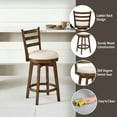 thumbnail image 5 of Hillsdale Shannon Wood Counter Height Swivel Stool Walnut, 5 of 11