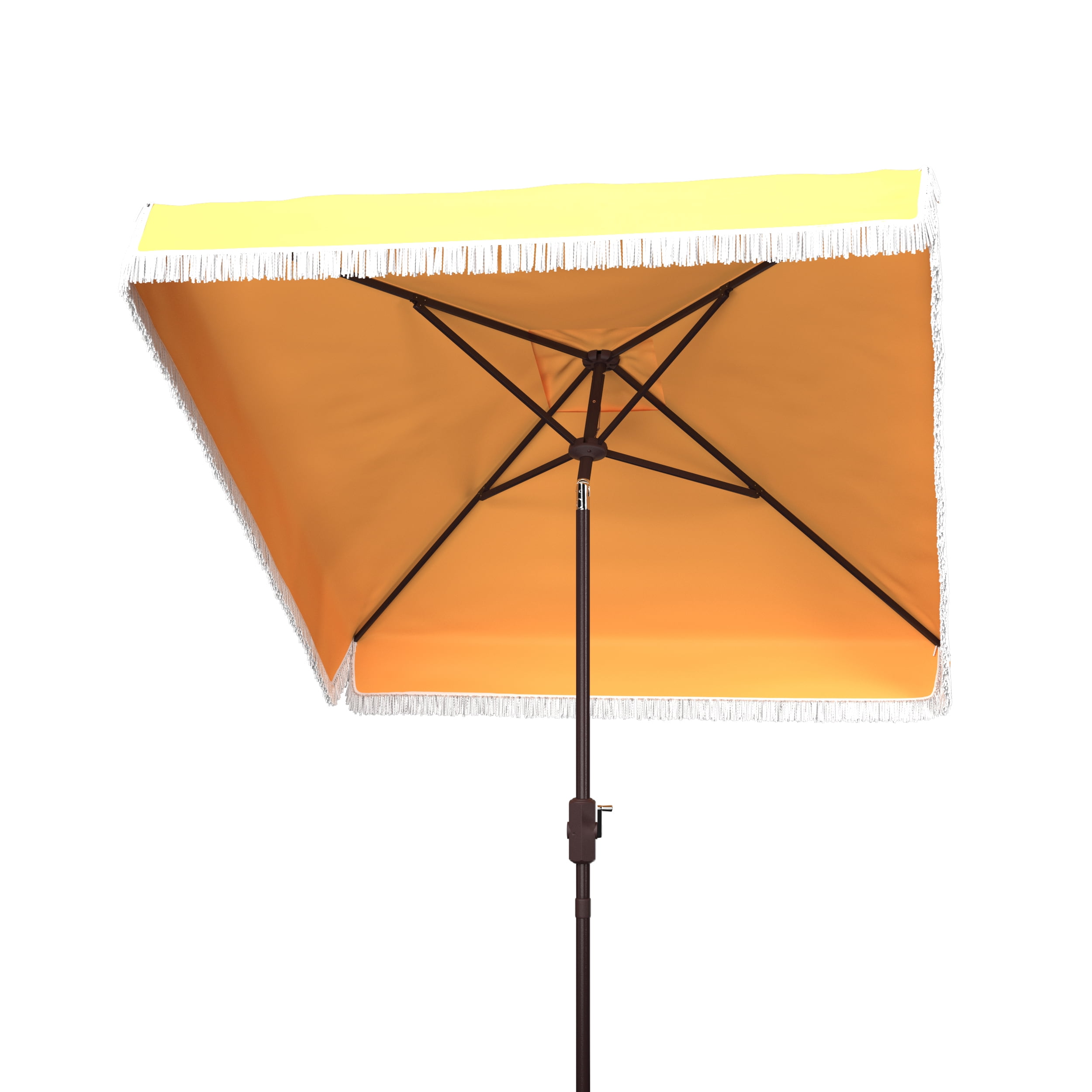 Safavieh 103.54" Solid Print Square Market Patio Umbrella, Adjustable Height