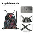 thumbnail image 4 of Fotbe Paisley Bolsa Mochila con Cordón Estampada, Bolsa de Gimnasio Deportiva, Bolsa Cinch, Bolsa con Cordón para Hombres y Mujeres-Small, 4 of 6