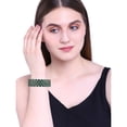 thumbnail image 4 of Efulgenz Crystal Tear Drop Green Bangle Bracelet Indian Oxidized Jewelry Boho Bohemian Faux Kundan Bangle Bridal Wedding Jewelry Indian Bangle Set for Women (4 Pcs) Size 2.4, 4 of 7