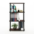 thumbnail image 5 of Furinno Rata 4-Tier Industrial Multipurpose Flat Base Shelf Display Rack with Metal Frame, Americano, 5 of 5
