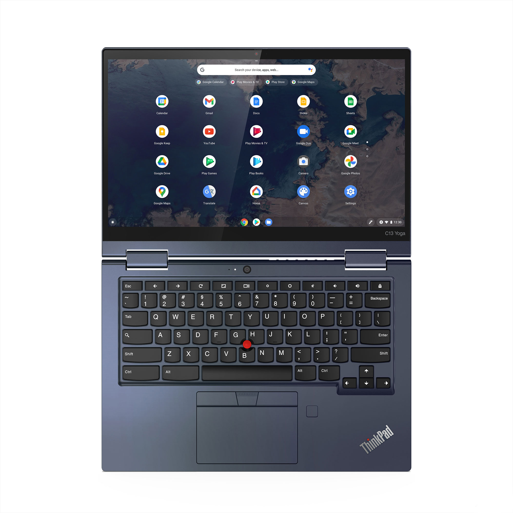 Lenovo ThinkPad C13 Yoga Chromebook 13.3" FHD 2-in-1s Touchscreen Laptop, AMD Athlon Gold 3150C, 4GB RAM, 32GB HD, Chrome OS, Blue, 20UX001PUS - image 7 of 7