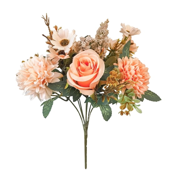 Cheapark Artificial Hydrangea Bouquets Farmhouse Faux Floral For Home Tabletop Vase Indoor Living Room Rustic Style Everyday Decoration