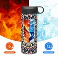 thumbnail image 6 of Bingfone Colorful With Blue Oriental Print 18oz Sports Insulated Kettle With Straw, Leakproof & BPA Free, Drinking Sports Water Bottle for Fitness, Gym & Outdoor, 6 of 8