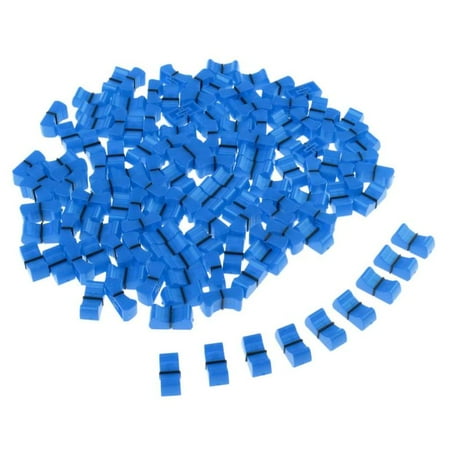 100 Pieces 8mm Fader Knob Caps Touch Sensitive Slider Ribbed Mixer Push Caps