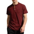 thumbnail image 4 of Henley Shirts for Men Crewneck Short Sleeve Button Down Shirt with Pocket Lightweight Casual Basic Blouses Going Out Tops 2026 Summer Beach Vacation Outfits, 4 of 8