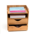 thumbnail image 2 of Lipper International 1804 Organizador de escritorio y suministros de oficina de madera de bambú de 4 niveles 7 5/8" x 5 1/8" x 8 1/4"", 2 of 3