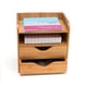 thumbnail image 2 of Lipper International 1804 Organizador de escritorio y suministros de oficina de madera de bambú de 4 niveles 7 5/8" x 5 1/8" x 8 1/4"", 2 of 3