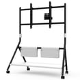 thumbnail image 4 of FITUEYES Modern TV Cart with 2 storage shelves Roling Floor TV Stand for 65-88 Inch TV, 4 of 5