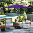 thumbnail image 7 of Abba Patio 9ft Outdoor Patio Umbrella w/ Push Button Tilt and Crank, 8 Ribs, Purple, 7 of 7