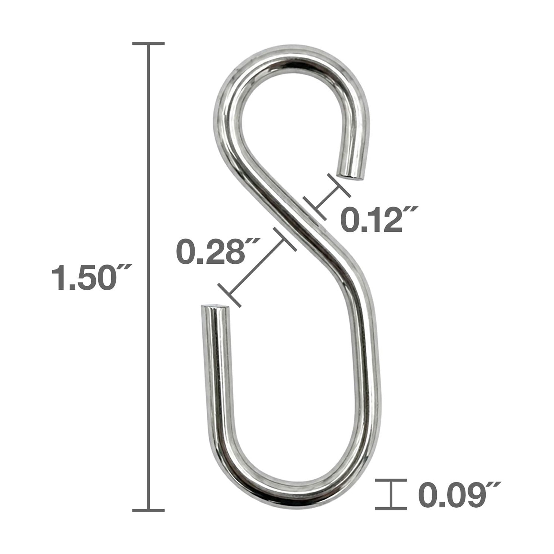 (2 pack) #200 Twist Chain with 4 S-Hooks, 10 feet, Peerless Chain Company #4840510, Nickel finish