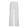 thumbnail image 4 of BUIgtTklOP Pants for Women Clearance 2024 Plus Size Women Loose Casual Comfortable Solid Color Straight Leg Wide Leg Pants Elastic Waist Solid Comfy Jogging Jogger Pants with Pockets, 4 of 6