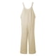 thumbnail image 4 of Mono de lino de algodón de verano Pantalones anchos de color sólido Pantalones con cuello en U MABOTO Beige/3X-grande, 4 of 7