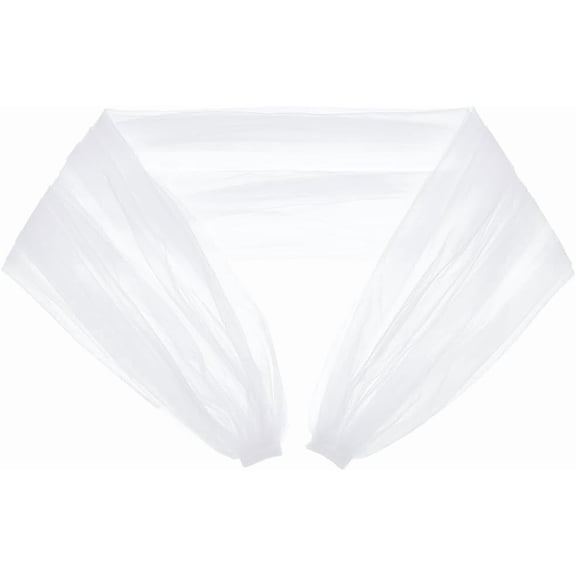 Detachable Tulle Shawl 130cm/51 White Bridal Tulle Sleeves Lace Sheer Puffy Sleeves Dress Sheer Capes Cover Up Accessory