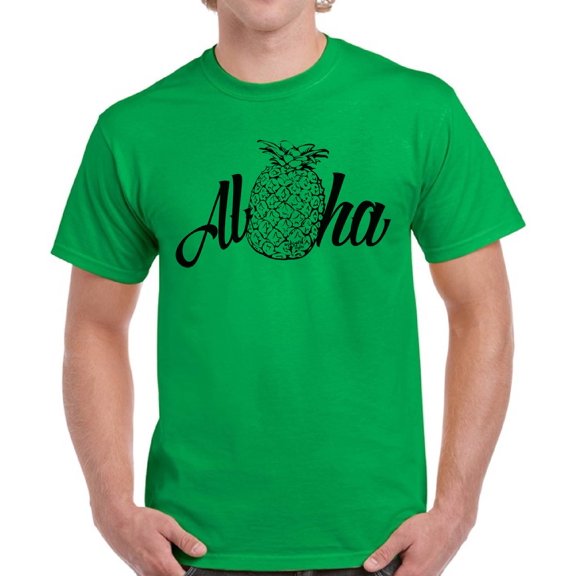Aloha Pineapple T-Shirt for Men - S M L XL 2XL 3XL 4XL 5XL Graphic Tee - Summer Clothes Collection Vacation Shirt Mens