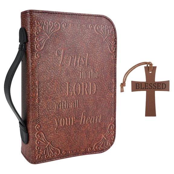 Bible Covers Case for Women Men, Bible Cover, Bible Case Bag, Book Carrying Case, Faux Leather Book Protector Case Fits Book 9 x 6X 1.5 Inches, Christian Bible Accessories Gift