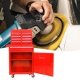 thumbnail image 2 of Tool Chest with 5 Drawers, Rolling Tool Cabinet , Lockable Tool Organizer On Wheels, Hidden Double Tool Box, Red, 2 of 10