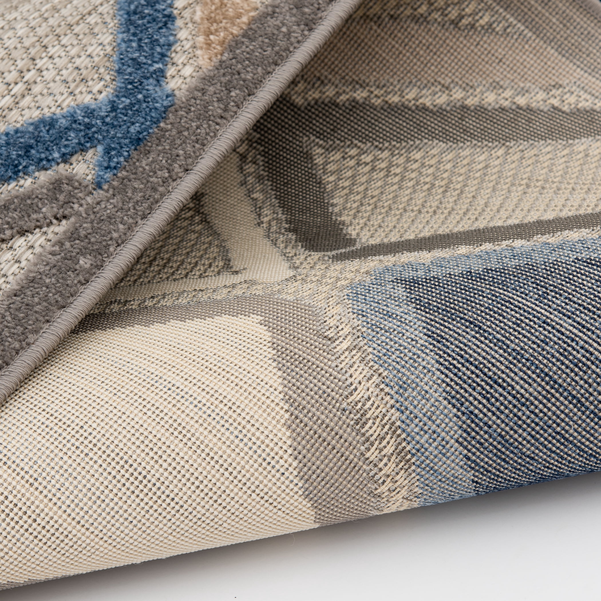 Loomaknoti Fontana Parlan 9' x 12' Geometric Indoor/Outdoor Area Rug , Gray/Blue