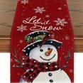 thumbnail image 1 of Christmas Table Runner  Tree Snowman Home Kitchen Dining Table Decoration 2023 Navidad Noel Gift Linen Tablecloth, 1 of 5