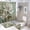 style-1163, variant on Shower Curtain Sets 4 Piece with Rugs Toilet Lid Cover And Bath Mat Vintage Elegant Rustic Floral Botanical French Waterproof Personality Pattern Bath Curtain Shabby Chic Farmhouse