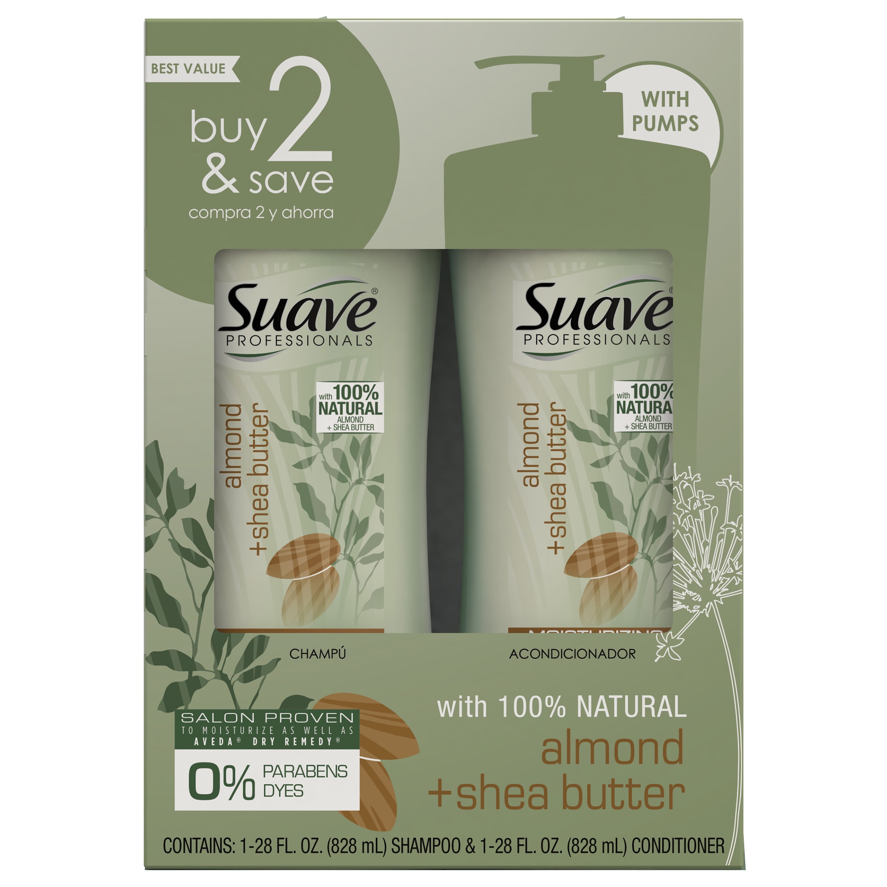 Suave Professionals Almond and Shea Butter Moisturizing Shampoo and