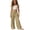 Khaki, variant on Gunia Linen Pants For Toddler Girls Wide Leg Pants Elastic Waist Lightweight Casual Jogger Double Layer Pleated Sportswear Trousers Beige 4-5 Years