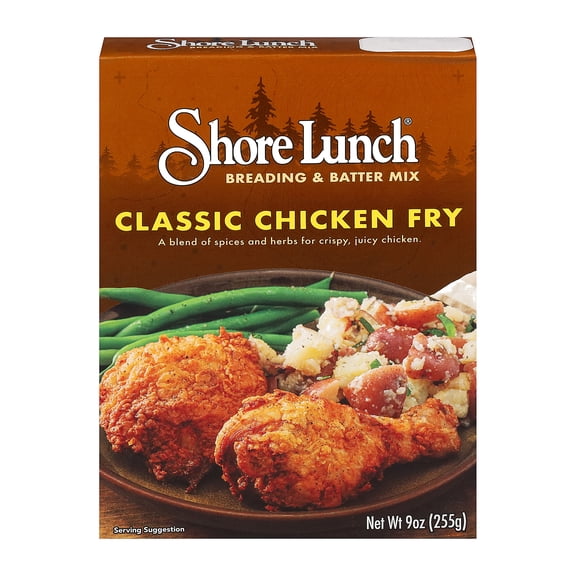 Shore Lunch Breading and Batter Mix, Classic Chicken Fry, 9 oz – Crispy, Seasoned Fried Chicken Coating for Pan Frying
