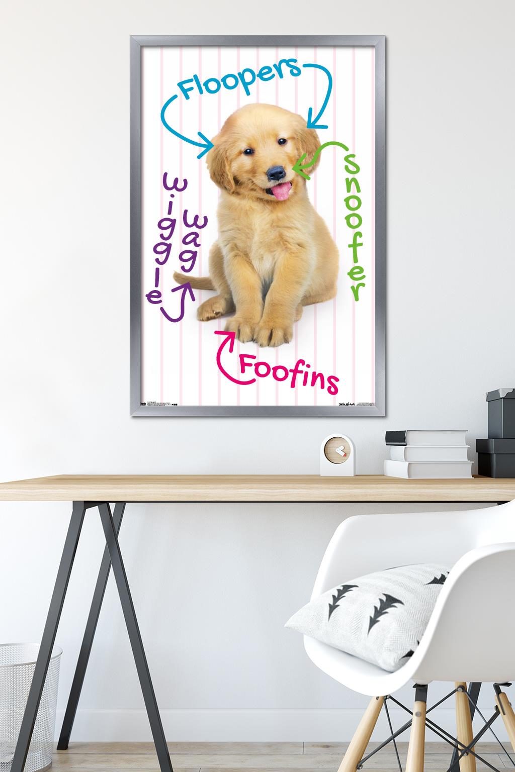 Keith Kimberlin - Puppy - Pup-A-Gram Wall Poster, 22.375" x 34", Framed