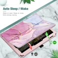 thumbnail image 3 of Folio Case for Fire HD 10/Fire HD 10 Plus Tablet Slim Fit Standing Cover with Auto Sleep/Wake, Glittering Marble, 3 of 7
