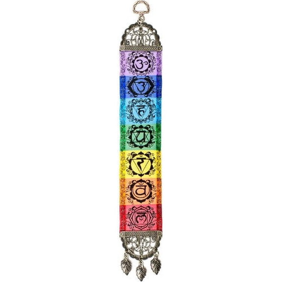 13" Hanging Woven Narrow Carpet - 7 Chakras