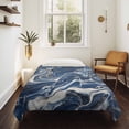thumbnail image 4 of Retro Navy Blue White Large Tapestry for Bedroom Wall Hanging Tapestry, Marble Abstract Art Ceiling Backdrop Tapestries Poster Blanket Wall Decor for Teens Room Living Room Dorm 86" x 104", 4 of 8