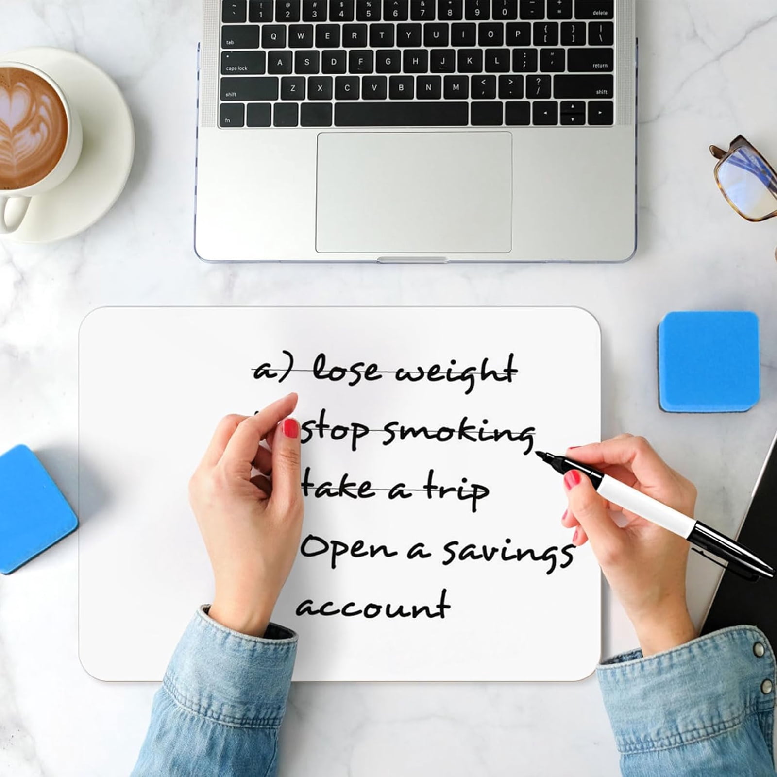 Dry Erase Board,Small White Board Small Dry Erase Board 10 Double-Sided 12.5×9-Inch Whiteboards With 10 Erasers And 10 Markers