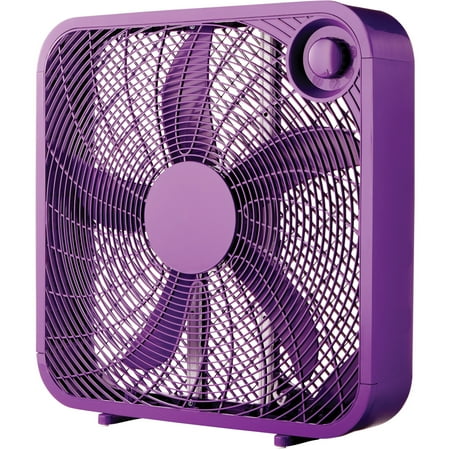Mainstays 20" 3-Speed Box Fan, Model# FB50-16HP, Purple