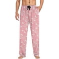 thumbnail image 4 of HPINK-T Pink Flamingos Men's Pajama Pants Super Soft Sleep Lounge Pants Pjs Bottoms with Pockets, 4 of 7