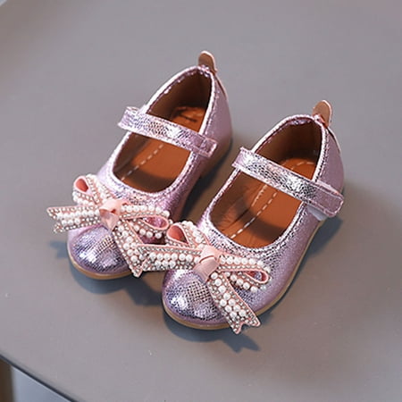 

Cathalem High Heeled Shoes for Girls Summer And Autumn Fashion Girls Casual Shoes Solid Color Bow Pearls Strap Boots under 40 Shoes Pink 4.5 Years