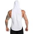 thumbnail image 3 of Bcfgryg Mens Loose Sleeveless Gym Wear Hooded Basketball Vest Vest for Men, 3 of 5