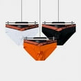 thumbnail image 5 of Men's sports low-waist briefs hip-lifting Modal comfortable underwear-orange/black/white, 5 of 10
