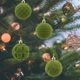 thumbnail image 5 of Twfbrm 12pcs Solid Color Velvet Christmas Balls 2.36in Xmas Ball Ornaments Set Boxed Plastic Flannel Christmas Ornaments Various Shapes Flocking Christmas Tree Pendant for Xmas Tree Decoration, 5 of 6