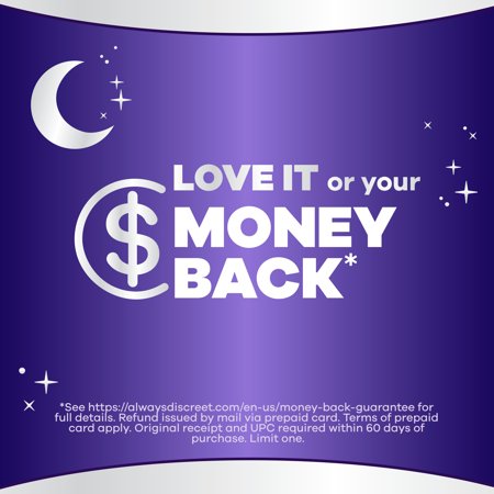 ALWAYS DISCREET NIGHT, REIMAGINED ADULT DIAPERS FOR WOMEN SIZE S/M, 48 CT​