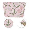 thumbnail image 4 of Unique Bargains 1 Pc Vintage Tulip Makeup Bag Polyester Pink Large, 4 of 5