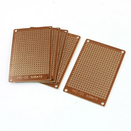 5Pcs Prototyping Universal Copper PCB Board Stripboard Brown 5cmx7cm