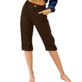 thumbnail image 2 of WILLBEST Pantalones Capri Casuales para Mujer, de Verano, a La Moda, con Cintura Elástica, para Playa y Resort, Cómodos y elegantes. Grande, 2 of 4