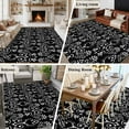 thumbnail image 5 of Area Rug for Living Room, Black Spring Floral Non-Slip Indoor Large Carpet for Bedroom/Dining Room, Modern Abstract Art Farmhouse Washable Low-Profile Rectangle Floor Runner Rugs - 5 x 7 Ft, 5 of 7