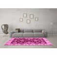 thumbnail image 3 of Ahgly Company Indoor Round Oriental Pink Traditional Area Rugs, 6' Round, 3 of 4