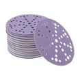 thumbnail image 1 of 70 Pcs Discos de Lija Redondos 120 Grano Hook and Loop Hojas de Lijado Universales para Reacondicionamiento Automotriz 150x150mm Abrasivo Cerámico Púrpura, 1 of 7